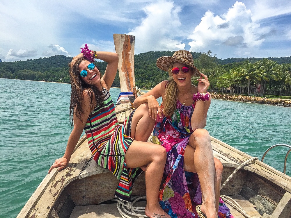 Cruising on a longtail boat from Krabi, Thailand