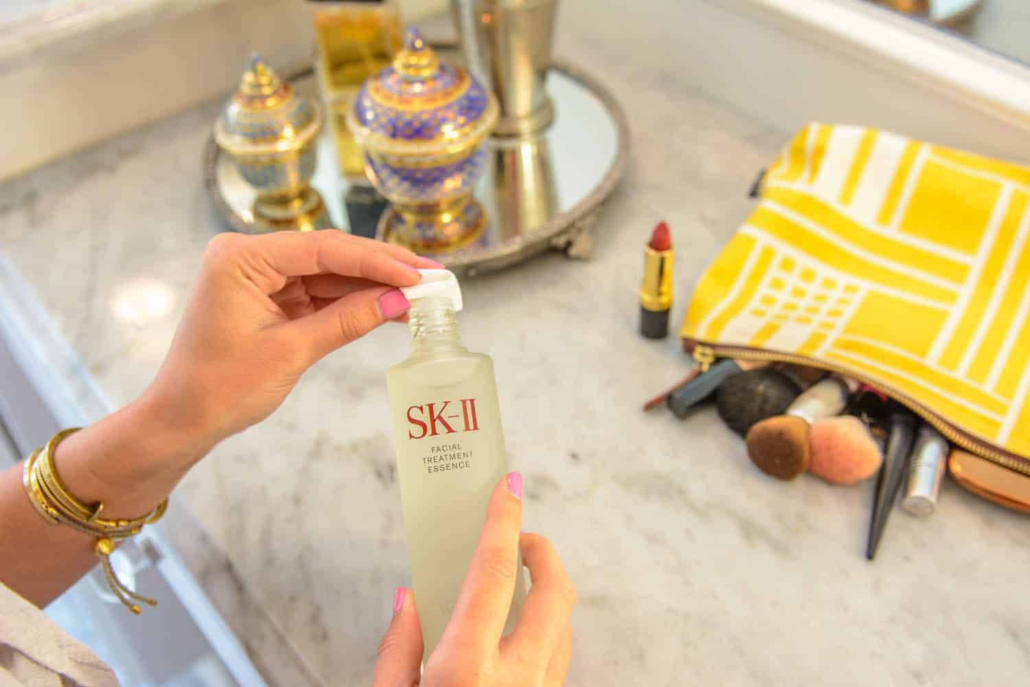 my summer skincare routine using SK-II Facial Treatment Essence