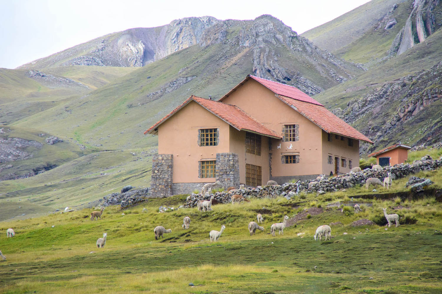 unusual hotel lodge in the ausangate mountains of peru