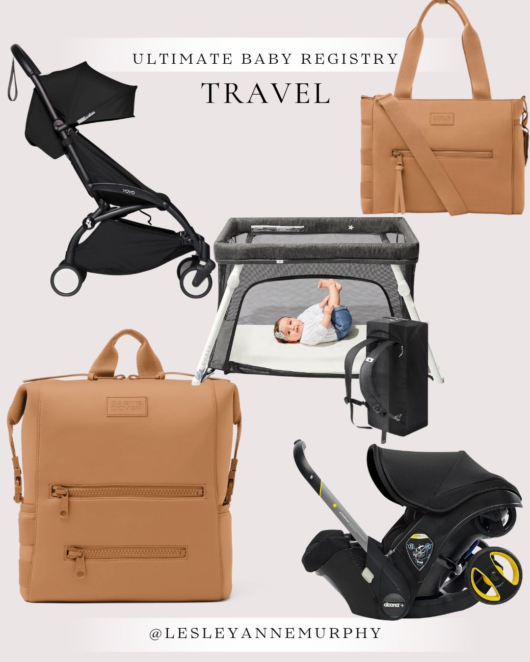 Our favorite diaper bags, travel stroller and packable pack and play