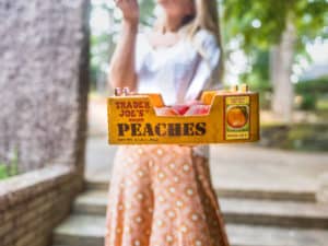 peaches in a box