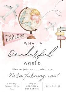 what a onederful world first birthday party theme